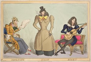 朝、正午、夜、トーマス・マクリーン発行、ロンドン（カラーエッチング）（188366も参照） 作： William Heath
