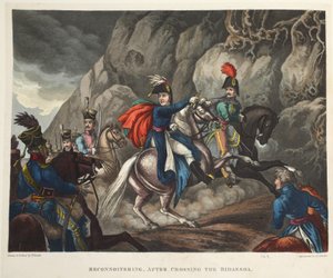 ビコッソアを渡った後の再考、JCスタドラーのパブ。テッグ、1818年4月（アクアチント） 作： William Heath