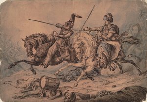 マメルークとの戦闘におけるロシアのコサック、1815