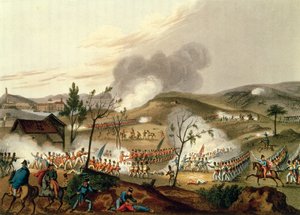 ウォータールーの戦い、1815年6月18日（アクアチント） 作： William Heath