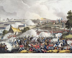 1815年6月18日、ウォータールーの戦いでイギリス軍が活動していた中心部、サザーランドが刻印