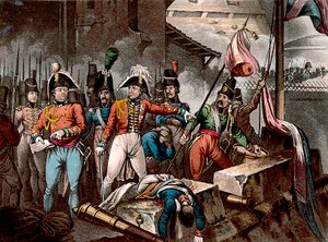 シウダード・ロドリゴ、スペイン、半島戦争、1812 c1818の占領時のウェリントン公。 作： William Heath