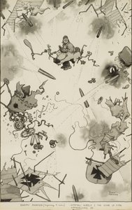 素晴らしい結論、1918年頃 作： William Heath Robinson