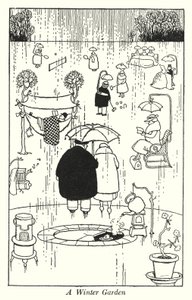冬の庭」（リトグラフ 作： William Heath Robinson