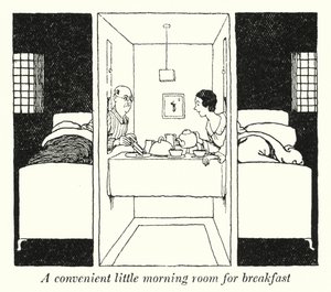 朝食に便利な小さなモーニングルーム（リトグラフ 作： William Heath Robinson