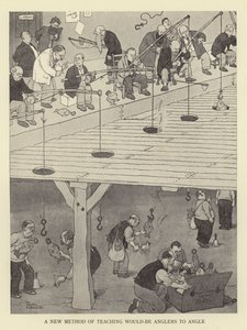 釣り人になることを教える新しい方法 作： William Heath Robinson