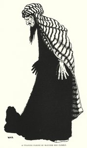 通りすがりの人が彼をじっと見ていた(エングレービング) 作： William Heath Robinson