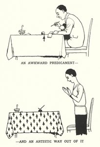 困難な状況を芸術的に打開するために（リトグラフ 作： William Heath Robinson
