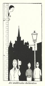 淡々とした宣言（リトグラフ 作： William Heath Robinson