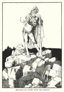 そして、すべてを地面と水平にした（リトグラフ 作： William Heath Robinson