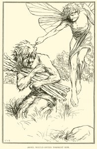 アリエルはしばしば彼を苦しめました 作： William Heath Robinson