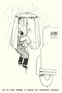 彼女が本物のセーブルの一部であるかのように（リトグラフ 作： William Heath Robinson