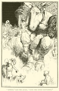 出席して、女王は言った、この甘い紳士に 作： William Heath Robinson