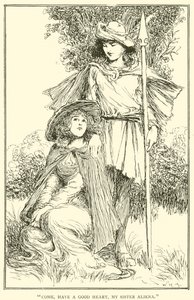 是非、良い心を持って、妹アリエナ 作： William Heath Robinson