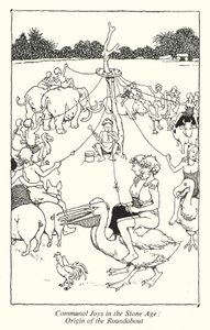 石器時代の共同体の喜び、ロータリーの起源（リトグラフ 作： William Heath Robinson