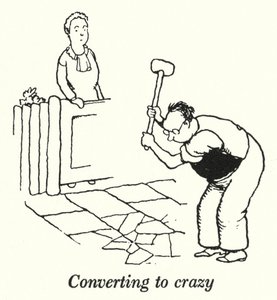 狂気への転換（リトグラフ 作： William Heath Robinson