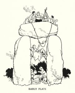 アーリーフラッツ（リトグラフ 作： William Heath Robinson