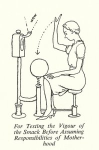 母親としての責任を果たす前にスモークの勢いを試すために（リトグラフ 作： William Heath Robinson