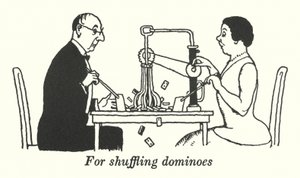 ドミノのシャッフル用（リトグラフ 作： William Heath Robinson