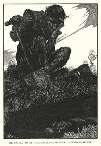 ブラック・ソワール・ヴァレーに名誉ある埋葬をした（リトグラフ 作： William Heath Robinson