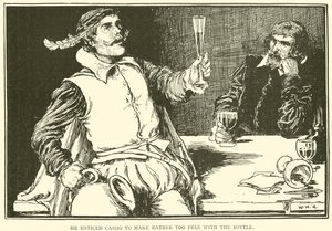彼はカシオにボトルでかなり自由にし過ぎるように誘った 作： William Heath Robinson