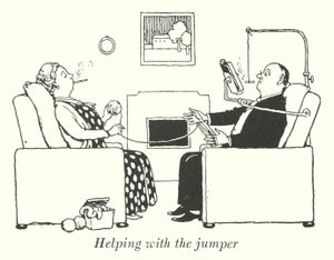 ジャンパーを手伝う（リトグラフ 作： William Heath Robinson