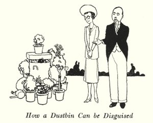 ダストボックスの偽装方法（リトグラフ 作： William Heath Robinson
