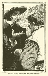ドン・キホーテのイラスト（リトグラフ 作： William Heath Robinson