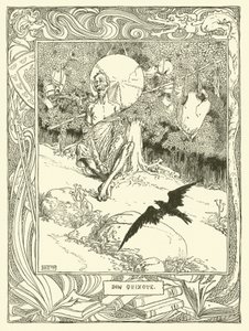 ドン・キホーテのイラスト（リトグラフ 作： William Heath Robinson