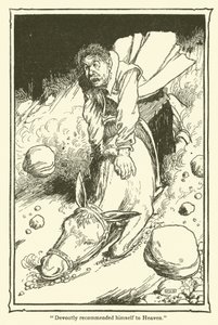 ドン・キホーテのイラスト（リトグラフ 作： William Heath Robinson
