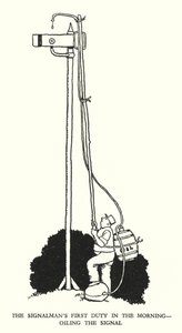 W・ヒース・ロビンソンによる「Railway Ribaldry」のイラスト（リトグラフ）。 作： William Heath Robinson