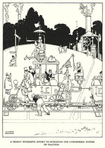 W・ヒース・ロビンソンによる「Railway Ribaldry」のイラスト（リトグラフ）。 作： William Heath Robinson