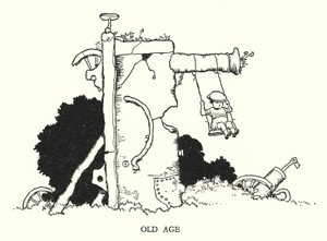 W・ヒース・ロビンソンによる「Railway Ribaldry」のイラスト（リトグラフ）。 作： William Heath Robinson
