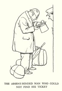 W・ヒース・ロビンソンによる「Railway Ribaldry」のイラスト（リトグラフ）。 作： William Heath Robinson