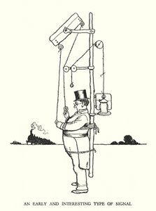 W・ヒース・ロビンソンによる「Railway Ribaldry」のイラスト（リトグラフ）。