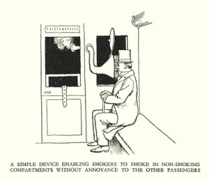 W・ヒース・ロビンソンによる「Railway Ribaldry」のイラスト（リトグラフ）。 作： William Heath Robinson