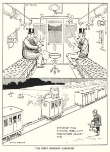 W・ヒース・ロビンソンによる「Railway Ribaldry」のイラスト（リトグラフ）。 作： William Heath Robinson