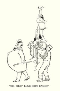 W・ヒース・ロビンソンによる「Railway Ribaldry」のイラスト（リトグラフ）。 作： William Heath Robinson