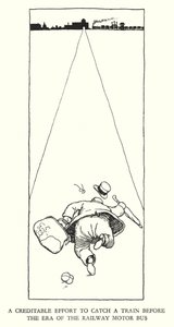 W・ヒース・ロビンソンによる「Railway Ribaldry」のイラスト（リトグラフ）。 作： William Heath Robinson