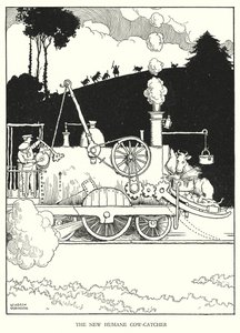 W・ヒース・ロビンソンによる「Railway Ribaldry」のイラスト（リトグラフ）。