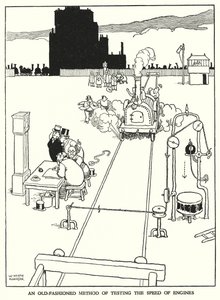 W・ヒース・ロビンソンによる「Railway Ribaldry」のイラスト（リトグラフ）。 作： William Heath Robinson