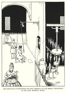 W・ヒース・ロビンソンによる「Railway Ribaldry」のイラスト（リトグラフ）。 作： William Heath Robinson