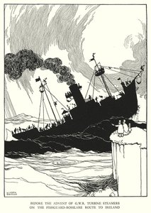W・ヒース・ロビンソンによる「Railway Ribaldry」のイラスト（リトグラフ）。 作： William Heath Robinson