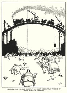 W・ヒース・ロビンソンによる「Railway Ribaldry」のイラスト（リトグラフ）。 作： William Heath Robinson