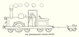 W・ヒース・ロビンソンによる「Railway Ribaldry」のイラスト（リトグラフ）。