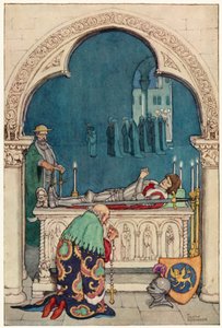 ドン・キホーテの冒険」のイラスト（カラーリトグラフ 作： William Heath Robinson