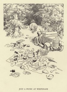 ホイップスネイドでのピクニック 作： William Heath Robinson