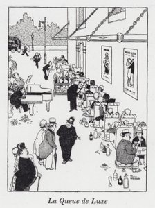 ラ・キュー・ドゥ・リュクス（リトグラフ 作： William Heath Robinson