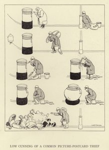 一般的な絵葉書泥棒の狡猾さは低い 作： William Heath Robinson