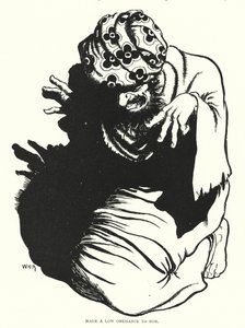 低くお辞儀をした(彫刻) 作： William Heath Robinson